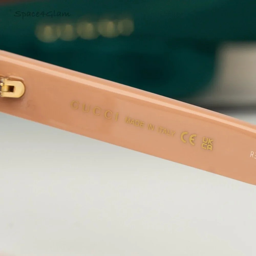 NEW Gucci GG1714S 005 Cloud Rose Pink Brown Gradient Women Square Sunglasses - Picture 6 of 7